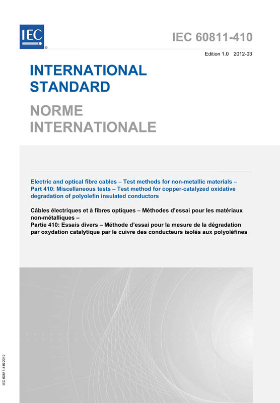 Cover IEC 60811-410:2012